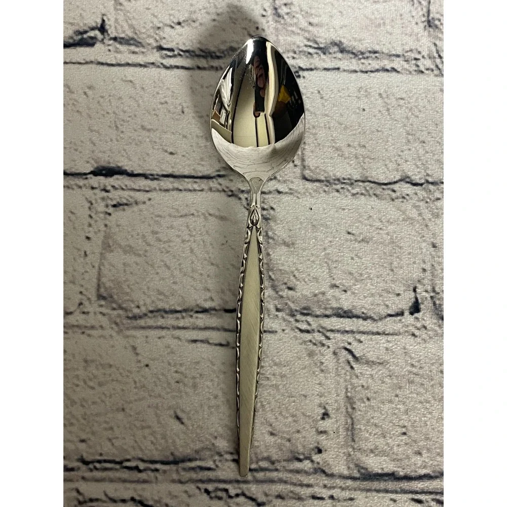 Oneida Community Venetia MCM Soup Spoons Stainless Flatware Lot Set Of 4